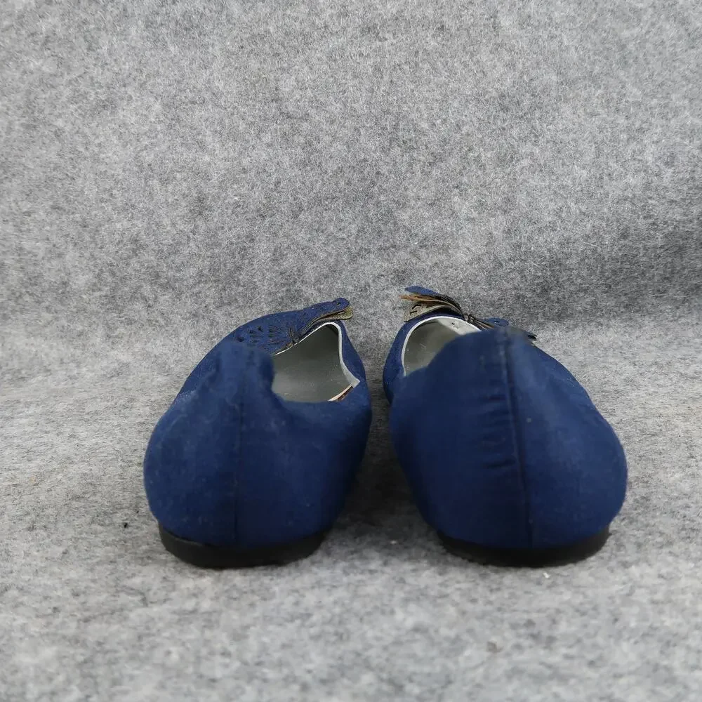 Old Navy Shoes Kids Girls 2 Ballet Flats Slip On Blue Butterfly Skimmer Loafer